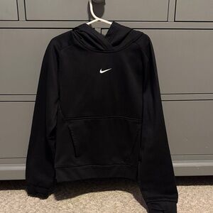 Nike Black Hoodie with White Swoosh Logo